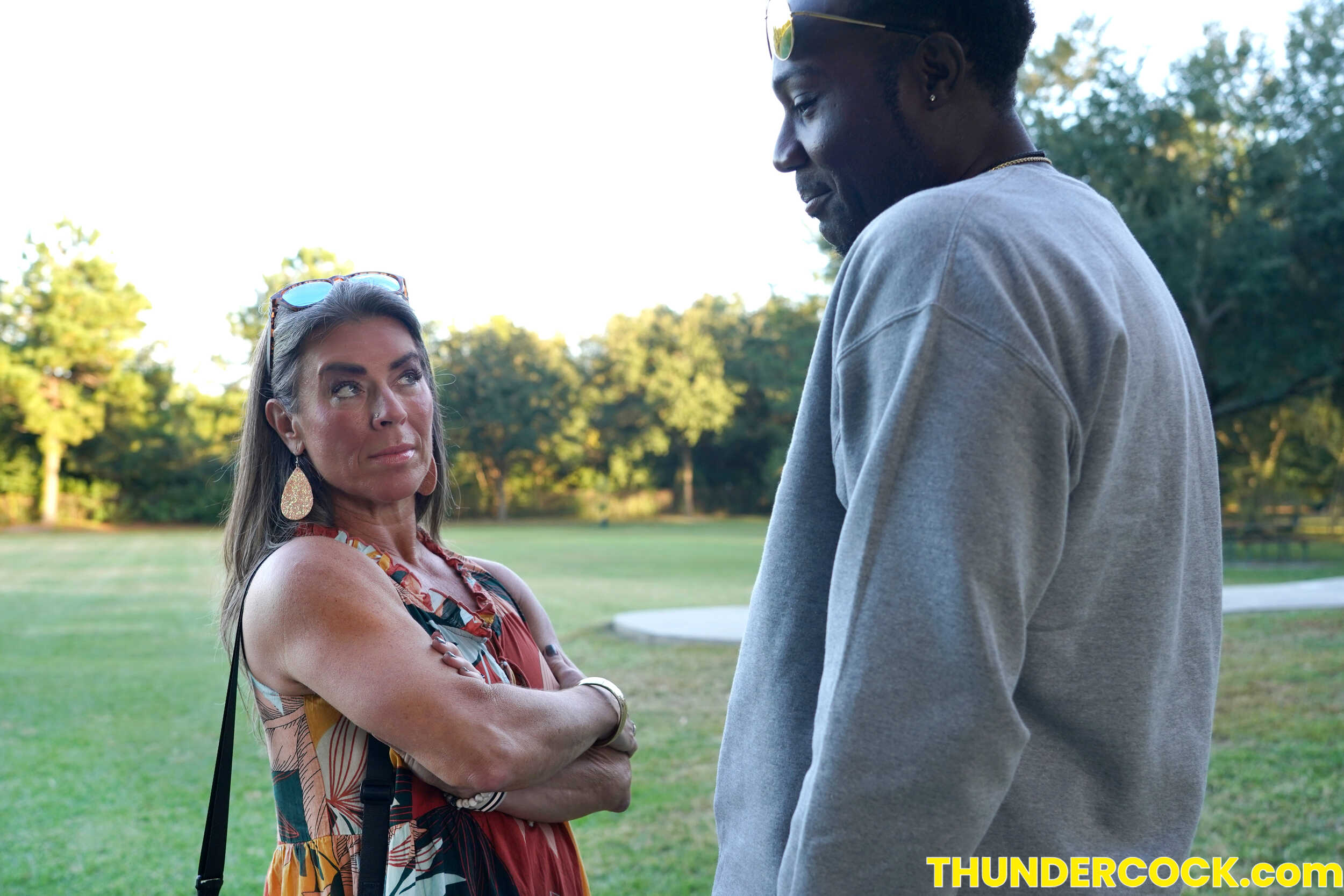 Sexy Mom Athena West protects her son from the Bully Coach