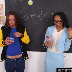 Professor Cali Sweets has some alone time with her student in class